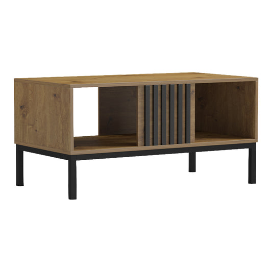 Τραπέζι Σαλονιού Delanka Oak-Μαύρο 92x50x46