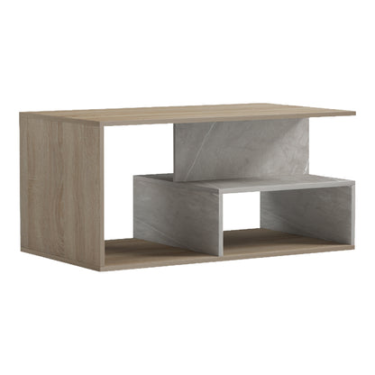 Kelena Living Room Table Sonoma-Beige Marble Look 90x51x43