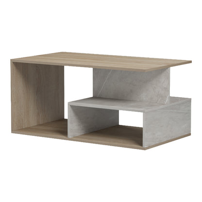 Kelena Living Room Table Sonoma-Beige Marble Look 90x51x43