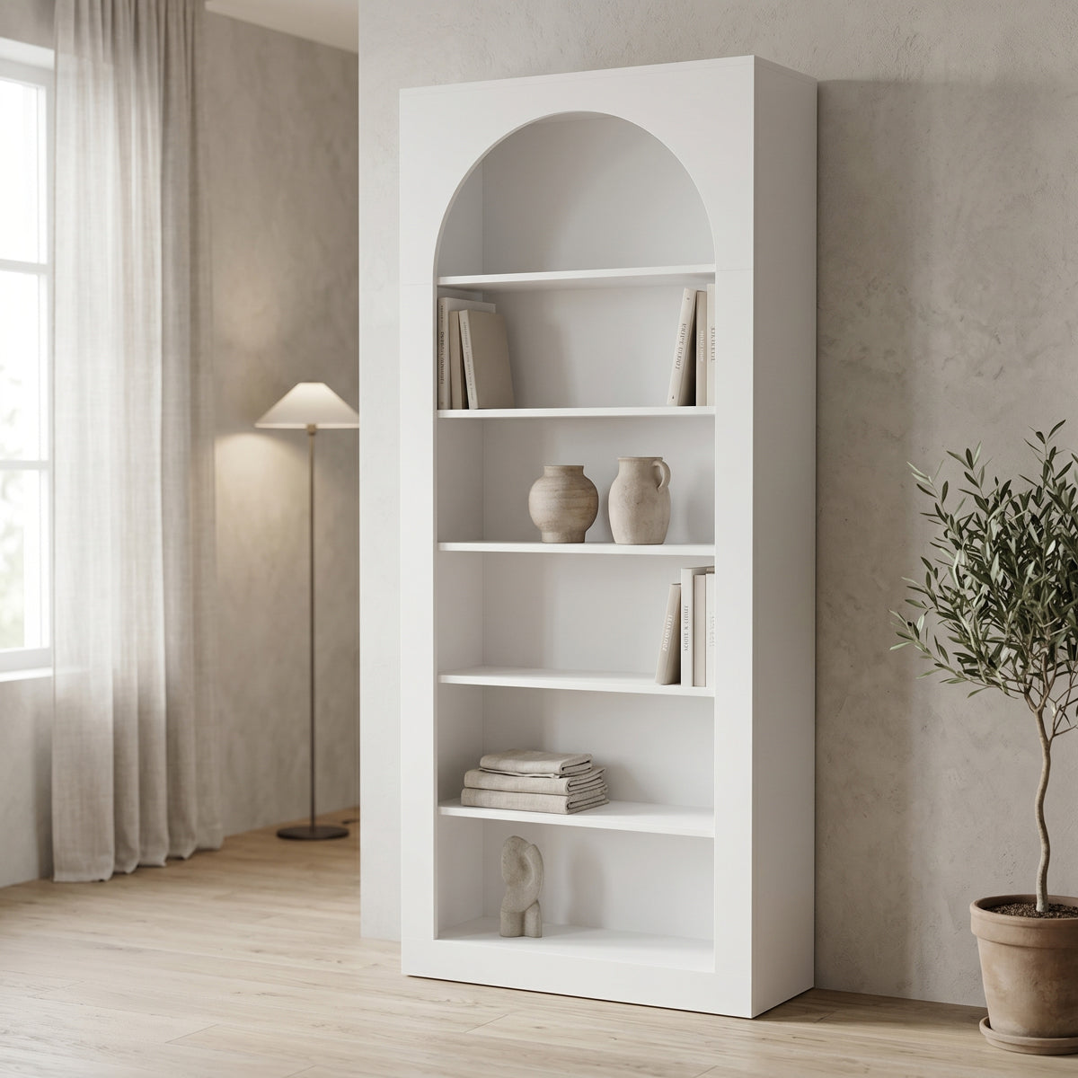 Boke Bookcase White 80x31.5x180