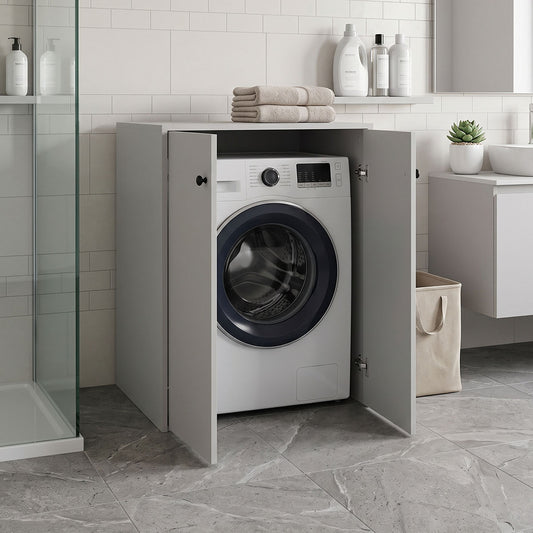 Bathy Laundry Cabinet White 70x66x90