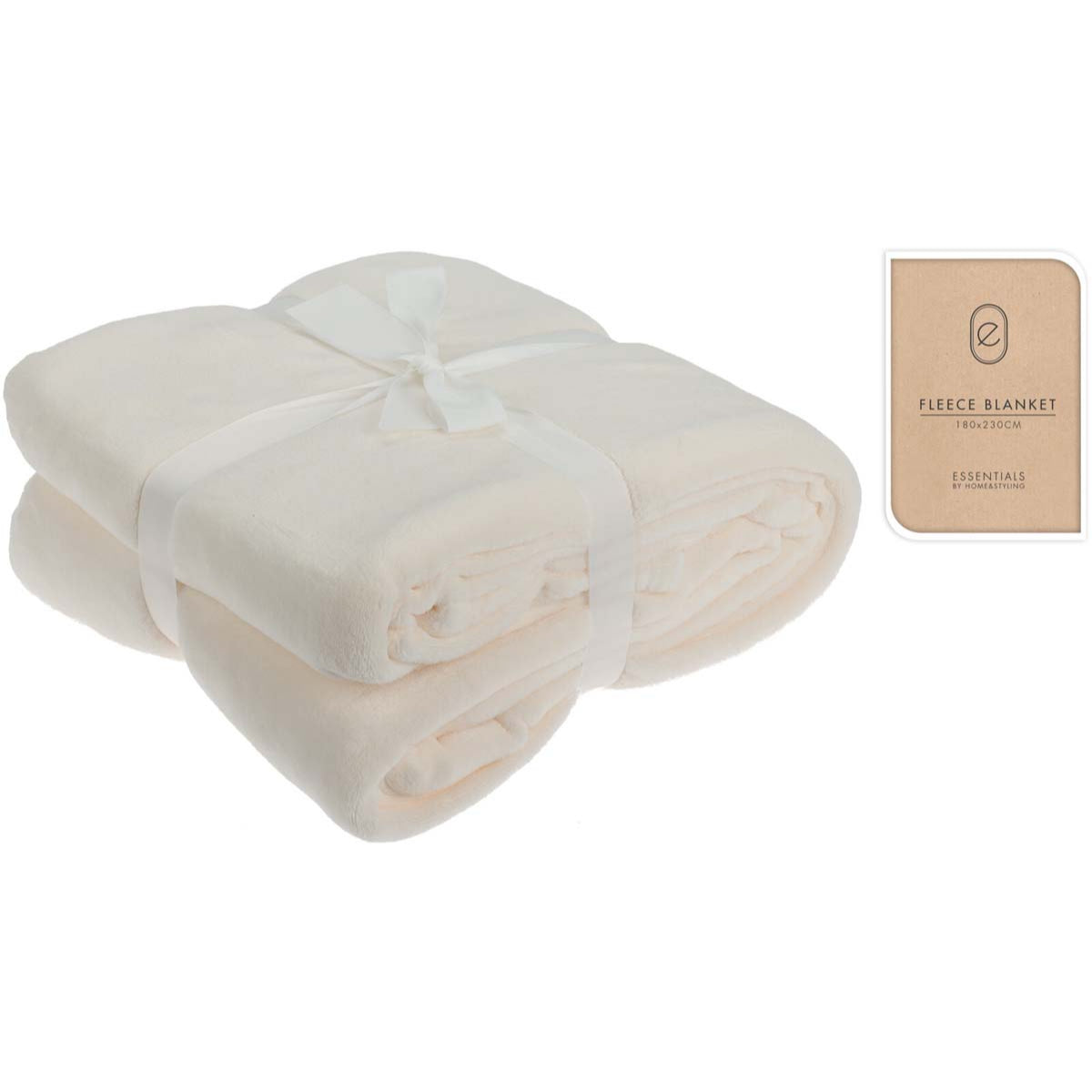 Κουβέρτα Fleece σε Λευκό 180x230εκ