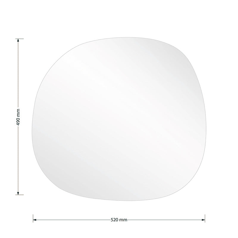 Καθρέπτης Frameless 1 Μαύρο 49x1.2x52