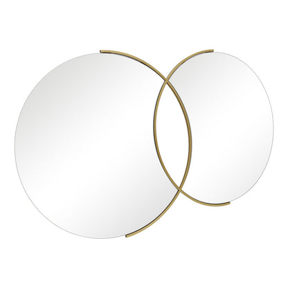 Καθρέπτης Διπλός Miryata Μέταλλο σε Χρυσή Απόχρωση 105x3x60