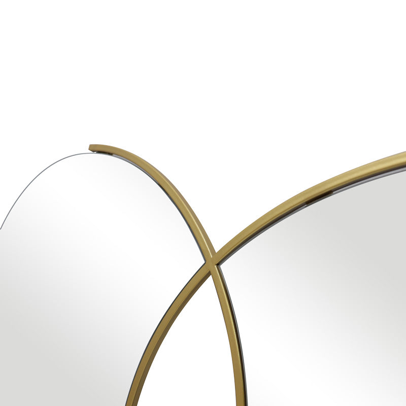 Καθρέπτης Διπλός Miryata Μέταλλο σε Χρυσή Απόχρωση 105x3x60