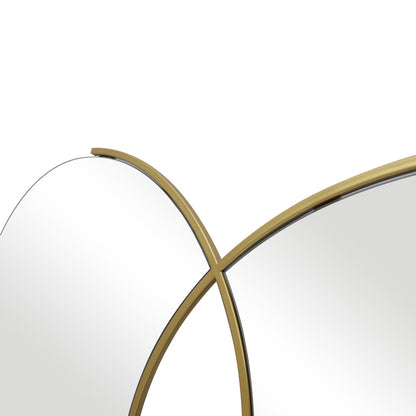 Καθρέπτης Διπλός Miryata Μέταλλο σε Χρυσή Απόχρωση 105x3x60