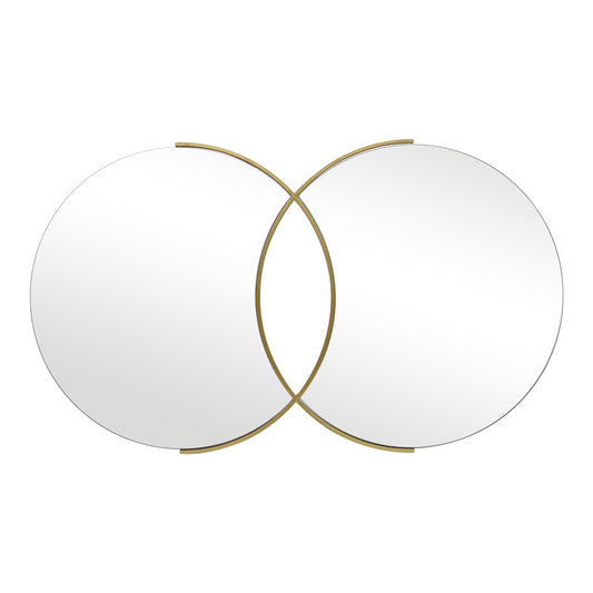 Καθρέπτης Διπλός Miryata Μέταλλο σε Χρυσή Απόχρωση 105x3x60