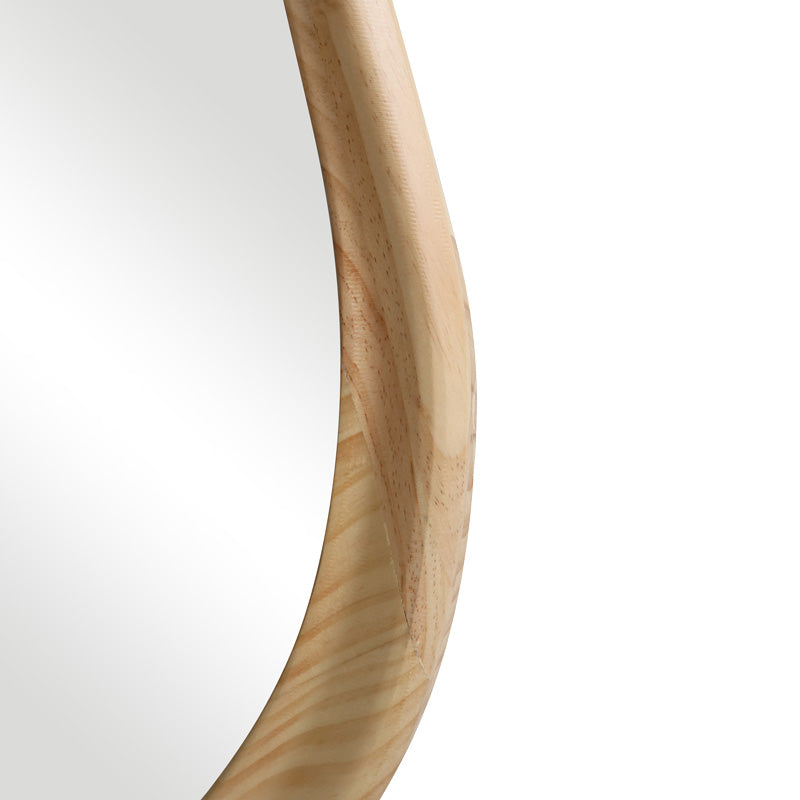Καθρέπτης Οβάλ Baloa MDF σε Φυσική Απόχρωση 44x4x80