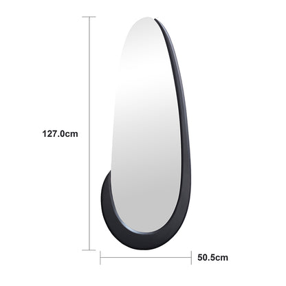 Marly Oval Mirror Black MDF 50.5x4x127