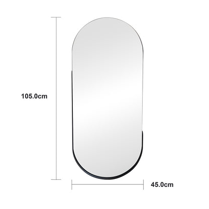Mirror Asteria Black MDF Black Metal 45x5x105
