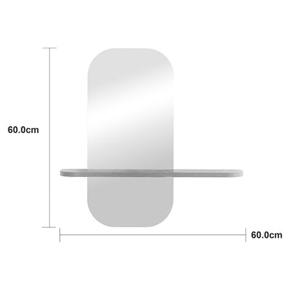 Καθρέπτης Lunaria MDF σε Φυσική Απόχρωση 60x11.5x60