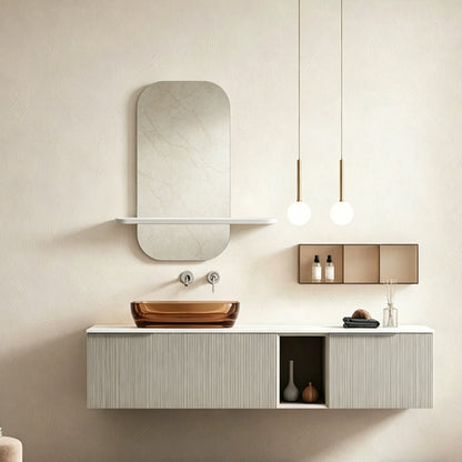 Mirror Lunaria White MDF 60x11.5x60
