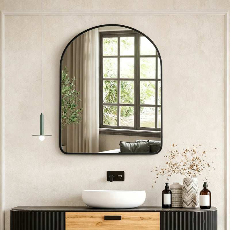 Καθρέπτης Selene Μαύρο MDF 46x1.2x60