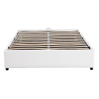 Κρεβάτι Διπλό Circe PU Λευκό Με Αποθηκευτικό Χώρο 150X200