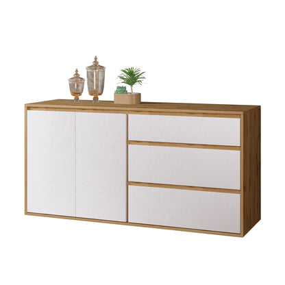 Μπουφές Nitro Soft Λευκό με Βελανιδιά 160x40x80