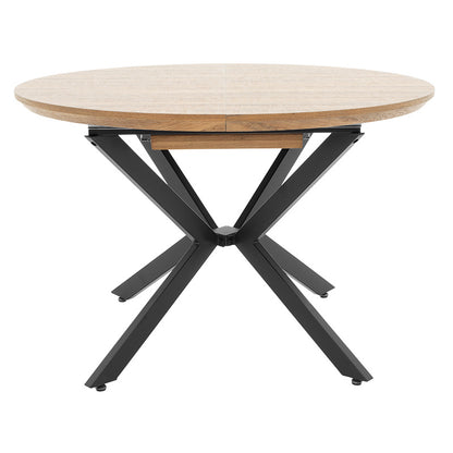 Τραπέζι Lydia MDF Επεκτεινόμενο Καρυδί-Μαύρο 120-160x120x79