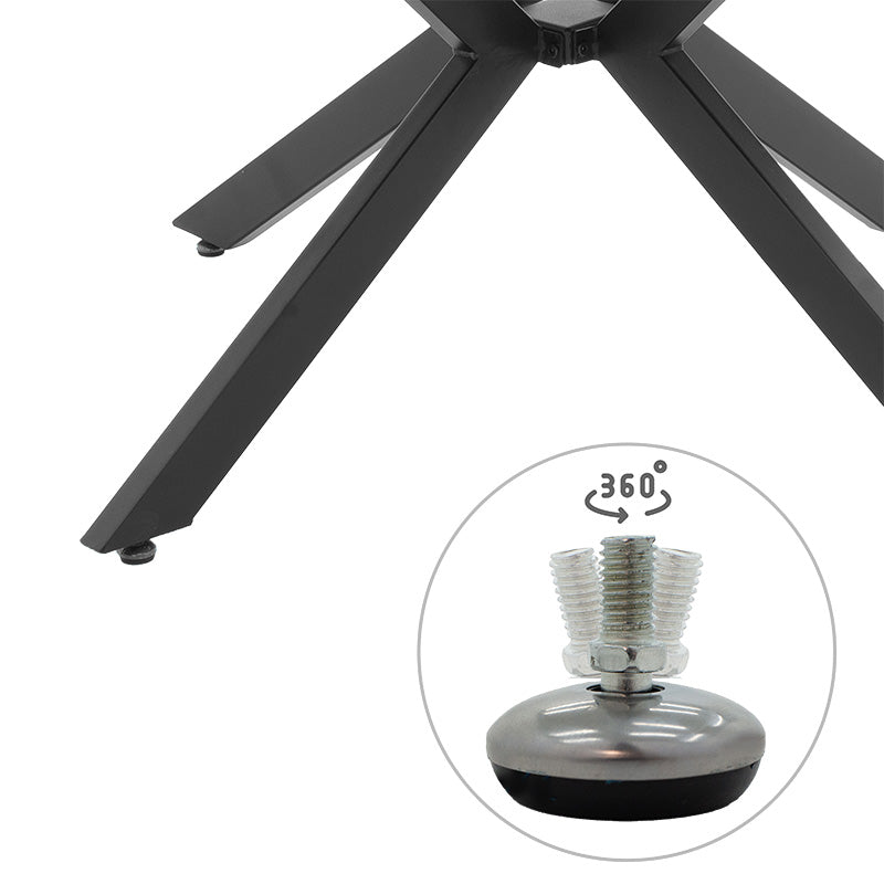 Τραπέζι Lydia MDF Επεκτεινόμενο Καρυδί-Μαύρο 120-160x120x79