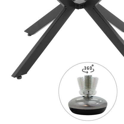 Τραπέζι Lydia MDF Επεκτεινόμενο Καρυδί-Μαύρο 120-160x120x79