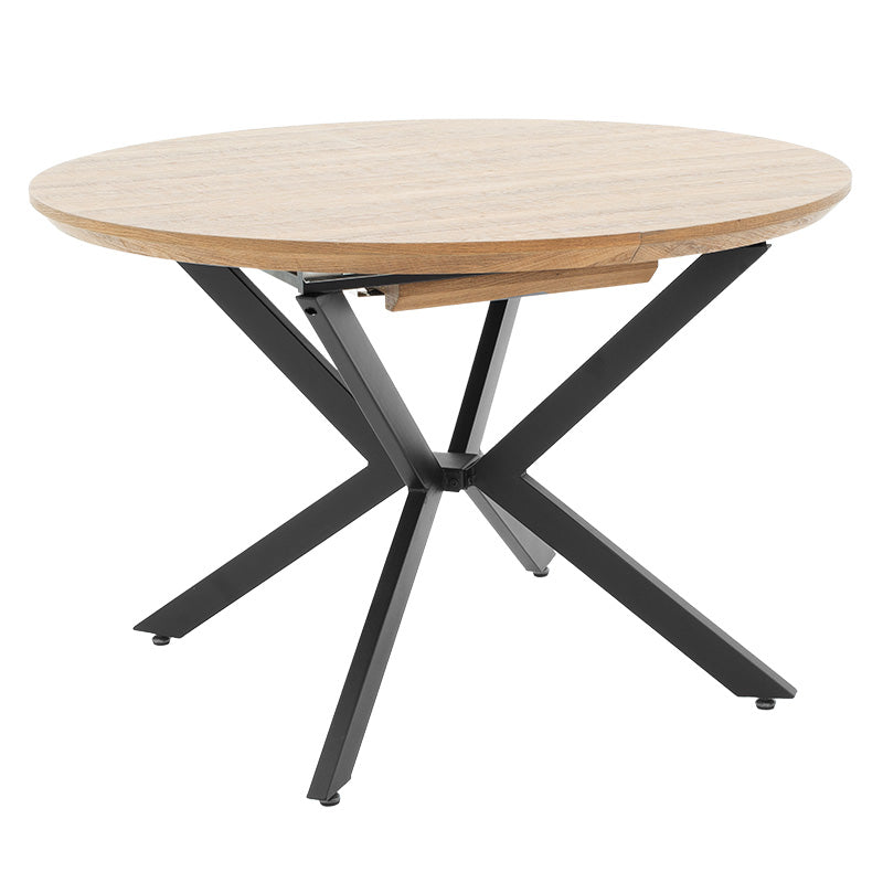 Τραπέζι Lydia MDF Επεκτεινόμενο Καρυδί-Μαύρο 120-160x120x79