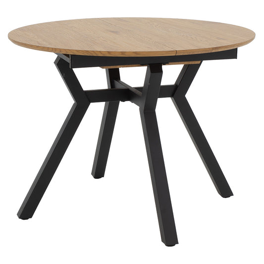 Τραπέζι Frances Επεκτεινόμενο MDF Sonoma-Μαύρο 100-140x100x75