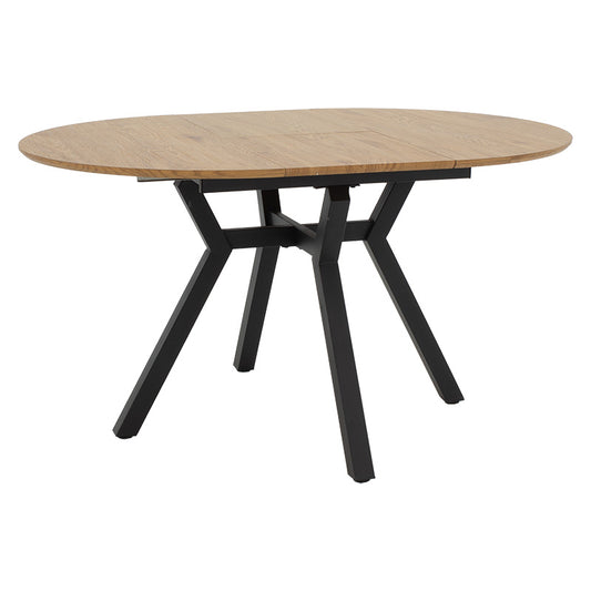 Τραπέζι Frances Επεκτεινόμενο MDF Sonoma-Μαύρο 100-140x100x75