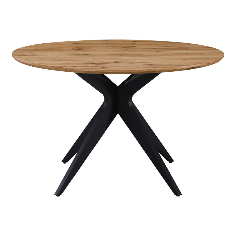 Τραπέζι Toda MDF σε Sonoma Απόχρωση με Μαύρα Μεταλλικά Πόδια Φ120x75