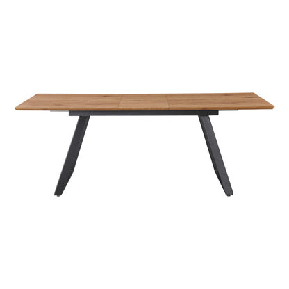 Τραπέζι Επεκτεινόμενο Kannu σε Φυσική Απόχρωση με Μαύρα Μεταλλικά Πόδια 160-200x90x75