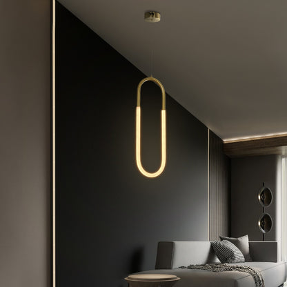 GLOW KLV-101-0176 Κρεμαστό Φωτιστικό Οροφής LED 18W 1800lm 360° AC 220-240V IP20 Ρυθμιζόμενο Λευκό CCT με On/Off 2700K/4500K/6000K - Lumileds SMD Chip - Χρυσό Πλατίνα - Μ20 x Π2.5 x Υ60