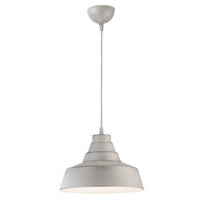 Φωτιστικό Μονόφωτο Αλουμίνιο Λευκό/Πατίνα Ασημί Ε27 Φ30