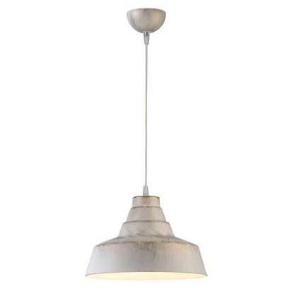 Φωτιστικό Μονόφωτο Αλουμίνιο Λευκό/Πατίνα Χρυσή Ε27 Φ30