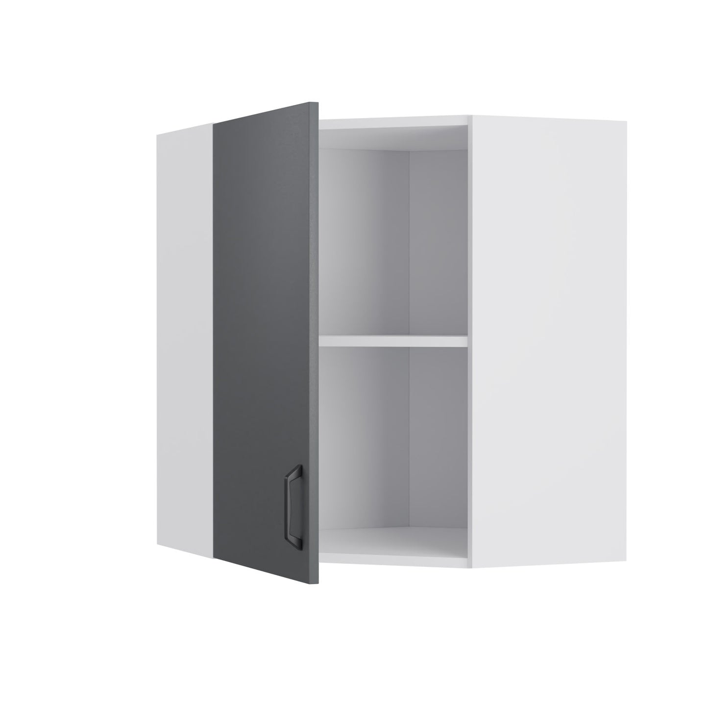 Modest Corner Upper Cabinet Anthracite 60-60x30x72