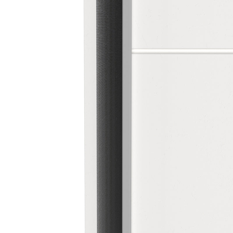 Ντουλάπα Ρούχων Kawen Δίφυλλη με Συρόμενες Πόρτες Λευκό 116.5x60x203