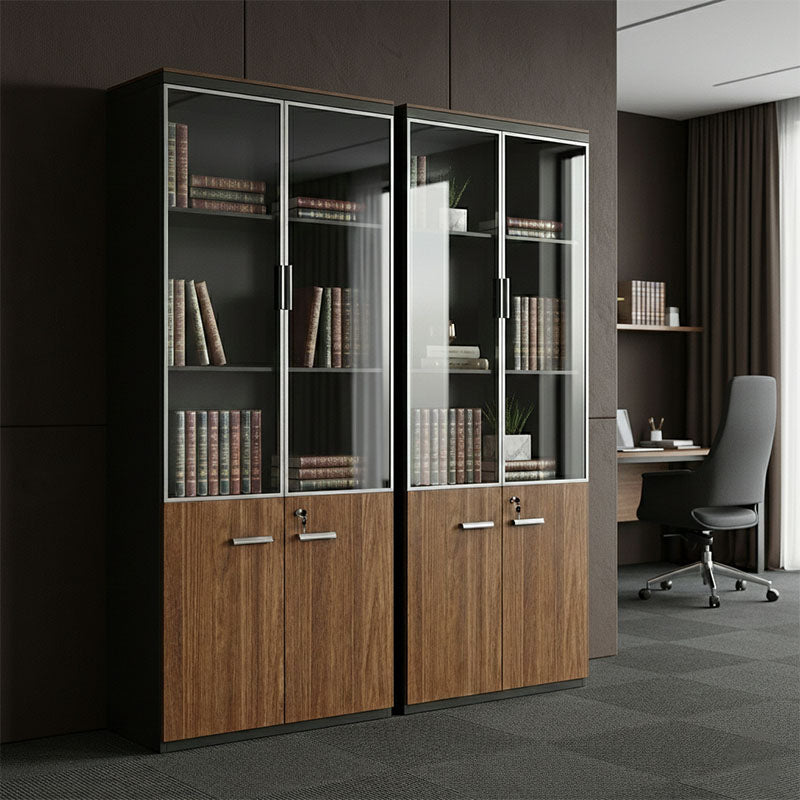 Ντουλάπες Γραφείου Επαγγελματικές Oscar Καρυδί-Ανθρακί 160x40x200