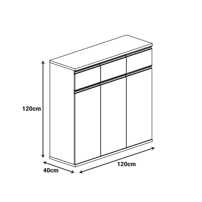 Ντουλάπια Γραφείου Επαγγελματικά Oscar Καρυδί-Ανθρακί 200x40x120