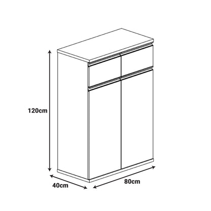Ντουλάπια Γραφείου Επαγγελματικά Oscar Καρυδί-Ανθρακί 160x40x120