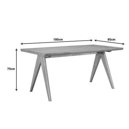 Τραπέζι Winslow Ξύλο Rubberwood σε Ανοιχτό Καρυδί Χρώμα 180x85x75