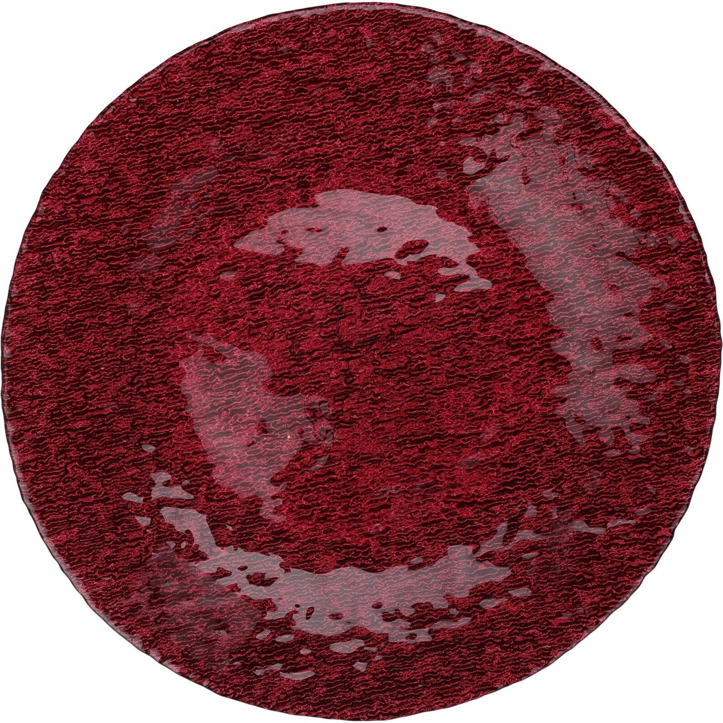 Πιατέλα Γυάλινη Κόκκινη 32εκ