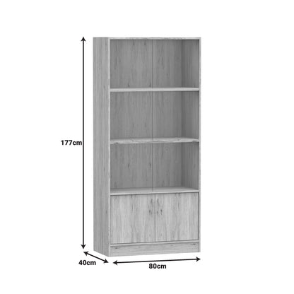    Βιβλιοθήκη Burcy Oak 80x40x177εκ