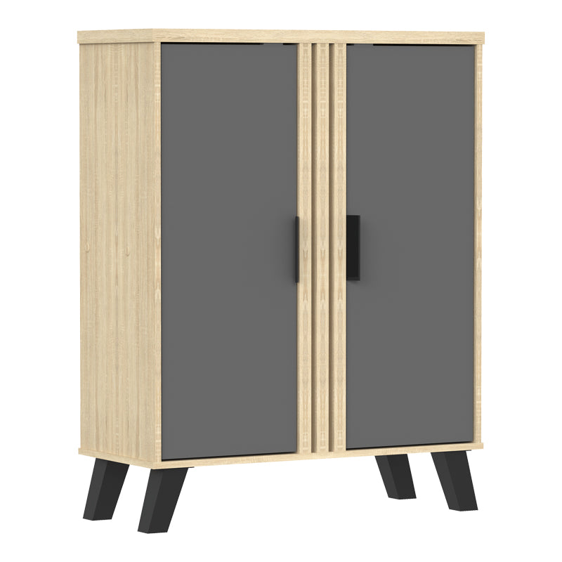 Παπουτσοθήκη-Ντουλάπι Shoby Ανθρακί-Sonoma 70.5x30x91