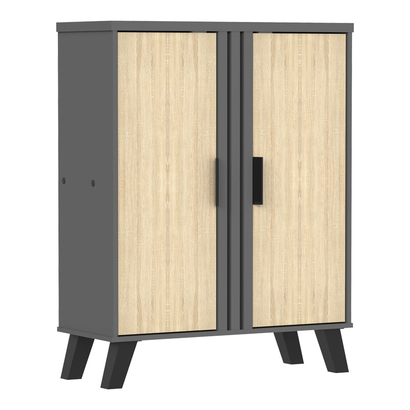 Παπουτσοθήκη-Ντουλάπι Shoby Sonoma-Ανθρακί 70.5x30x91