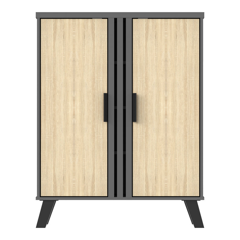 Παπουτσοθήκη-Ντουλάπι Shoby Sonoma-Ανθρακί 70.5x30x91