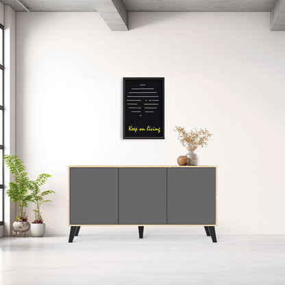Μπουφές Billie Sonoma-Ανθρακί 149x40x77