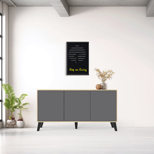 Μπουφές Billie Sonoma-Ανθρακί 149x40x77