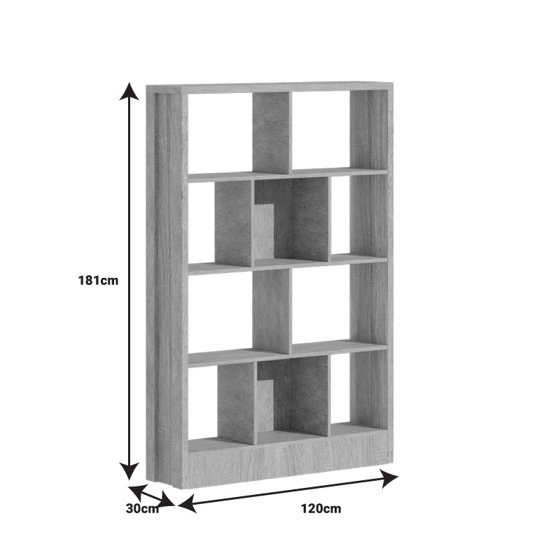 Βιβλιοθήκη Dividre Sonoma Oak Μελαμίνης 120x30x181