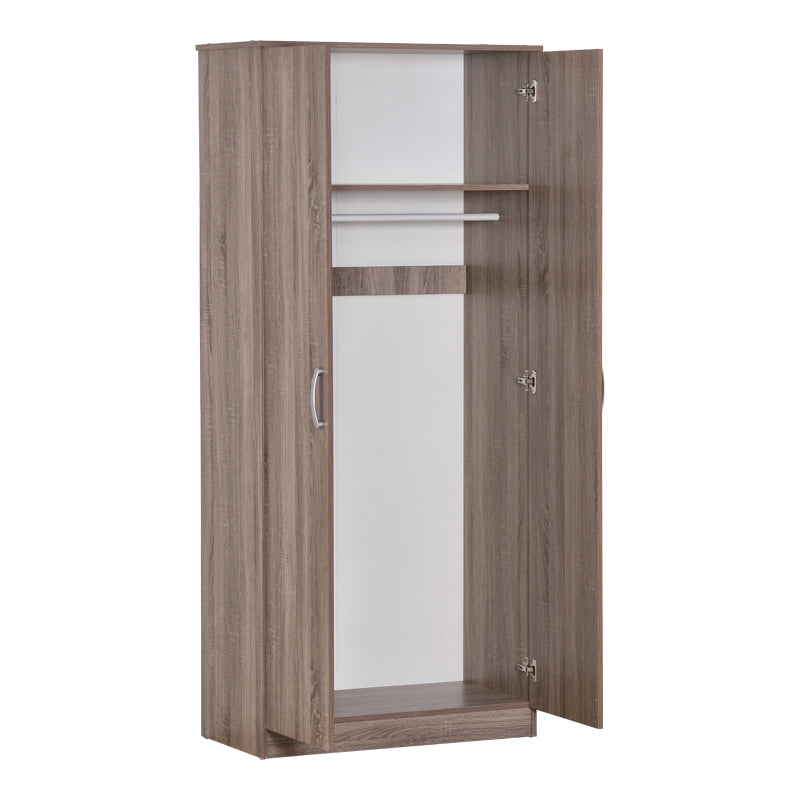    Ντουλάπα Ρούχων Δίφυλλη Zelia σε Sonoma-oak Απόχρωση 79x42x180