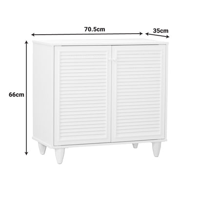 Παπουτσοθήκη-Ντουλάπι Ronan σε Λευκή Απόχρωση 70.5x35x66