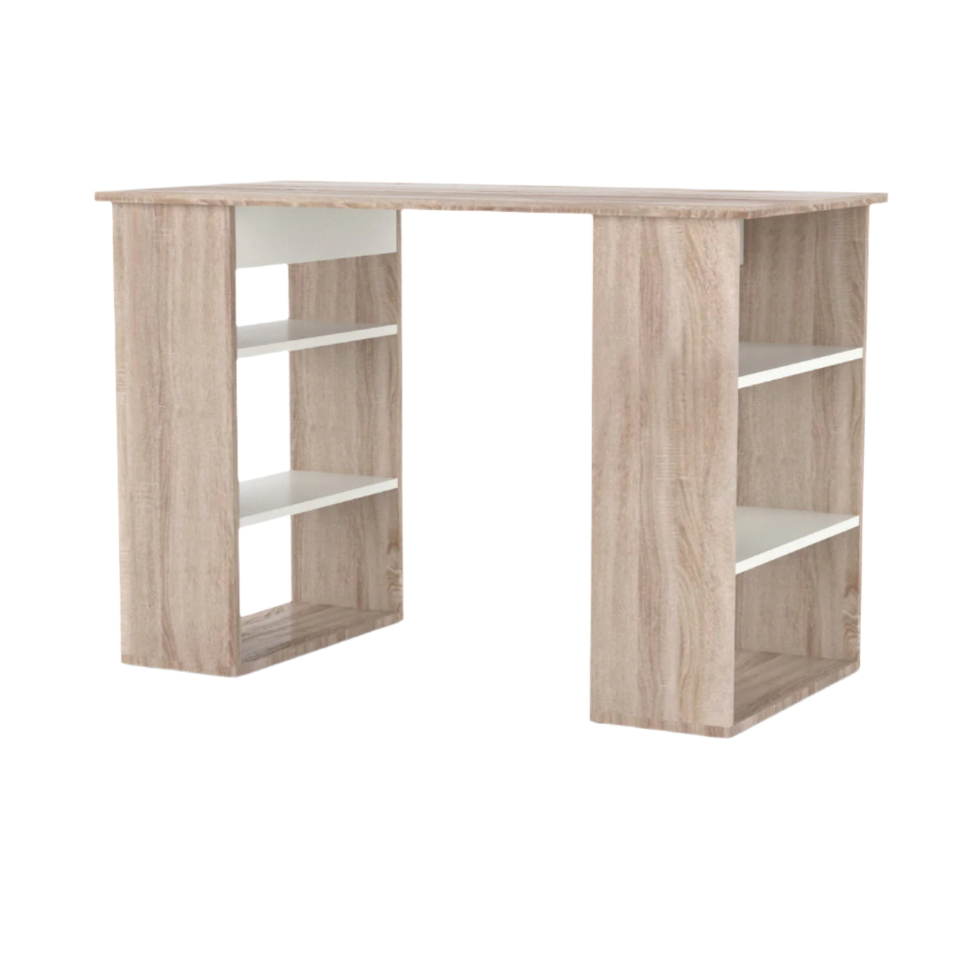 Γραφείο Σονόμα-Λευκό με Ράφια 110x55x75