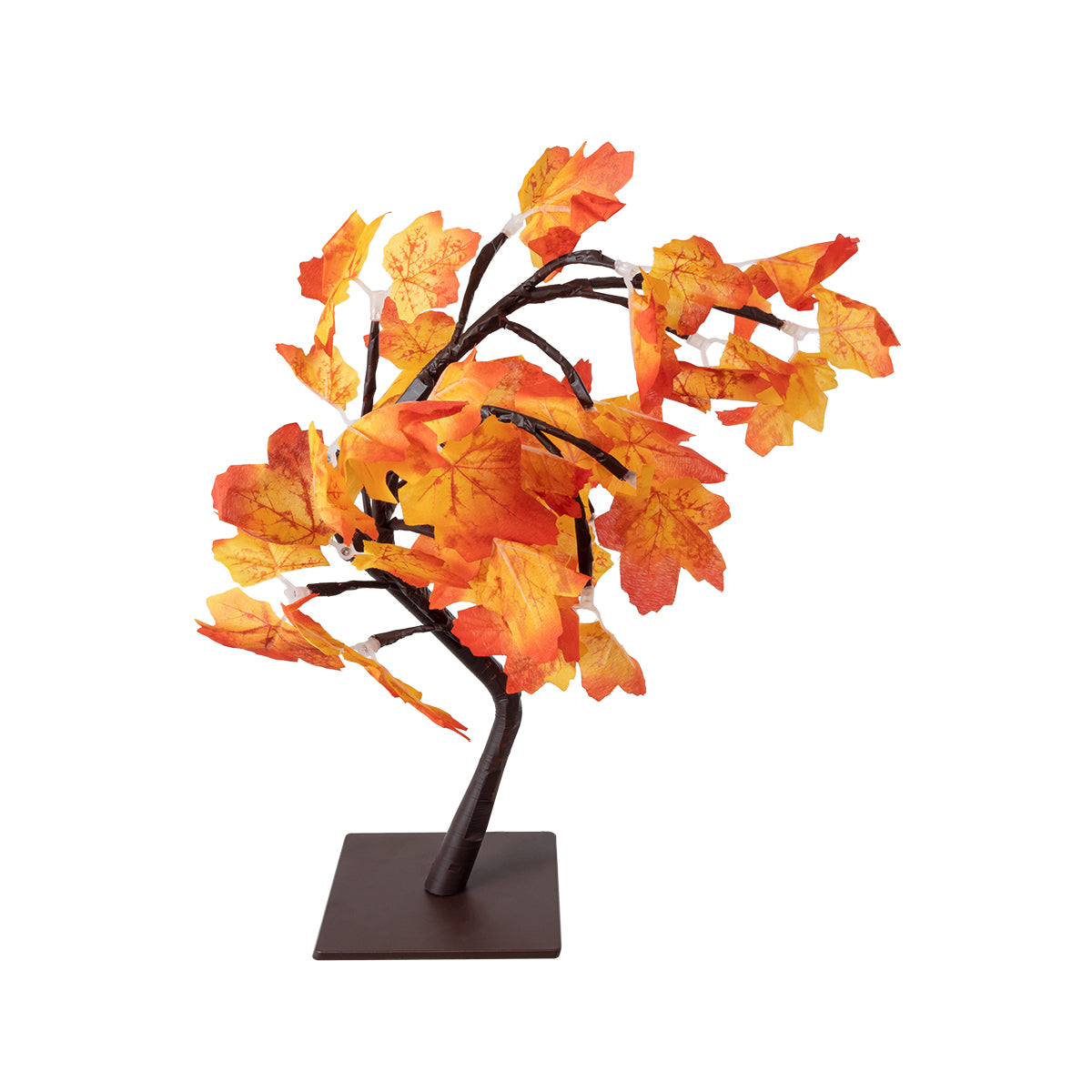 TREEDECO 71586 Μοντέρνο Επιτραπέζιο Φωτιστικό Πορτατίφ LED 2W 100lm 200° DC 5V με USB 2.0 IP20 Θερμό Λευκό 2700K - Πορτοκαλί & Καφέ - Μ30 x Π30 x Υ41