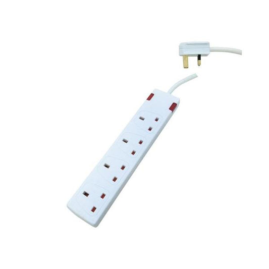 ΠΟΛΥΠΡΙΖΟ 4 ΘΕΣΕΩΝ UK ΜΕ ΚΑΛΩΔΙΟ 3m 3X125mm ΜΕ ΠΡΟΣΤΑΣΙΑ ΕΠΑΦΩΝ