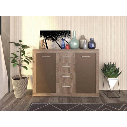 Μπουφές Juliet Σκούρο Δρυς-Μπρονζέ 130x34x92